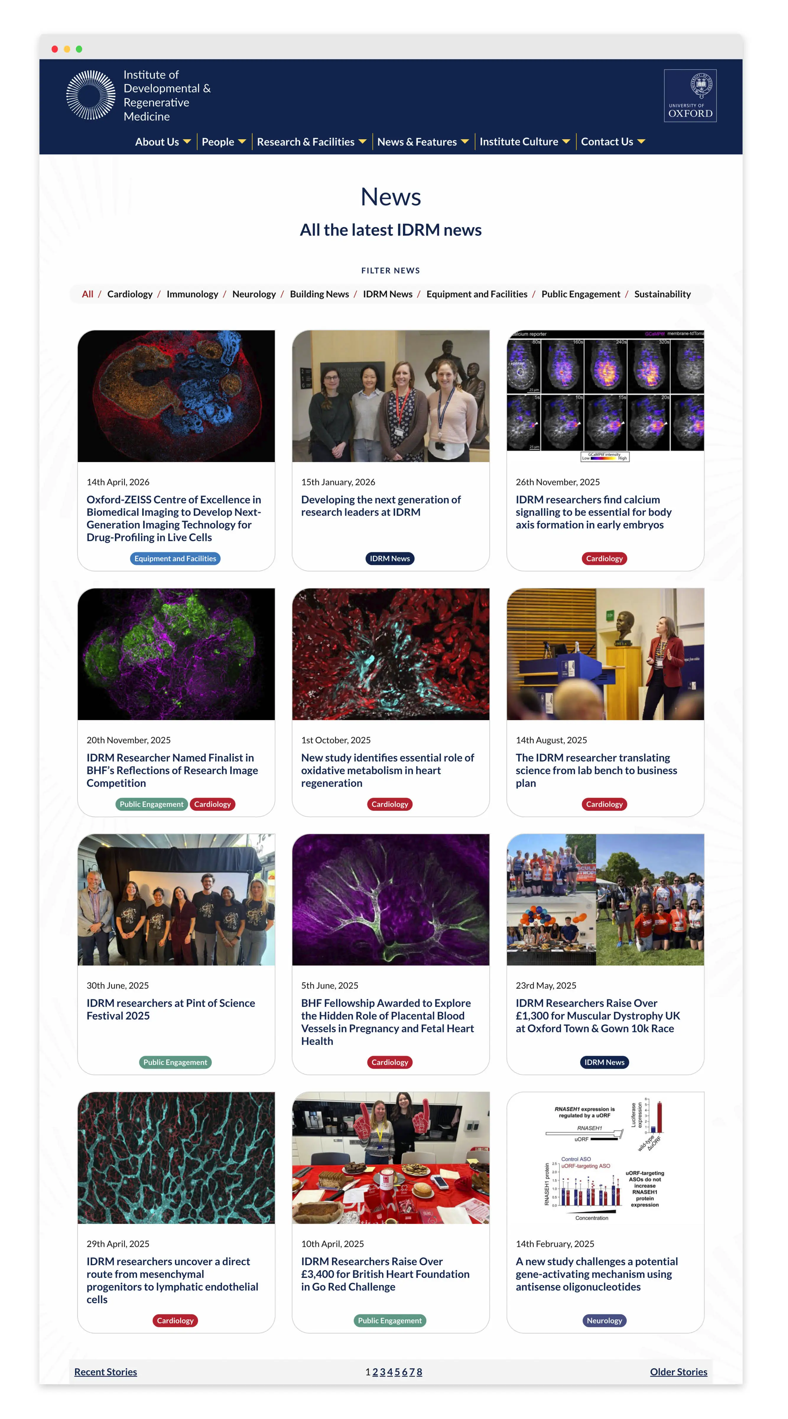 IDRM website - News listing page