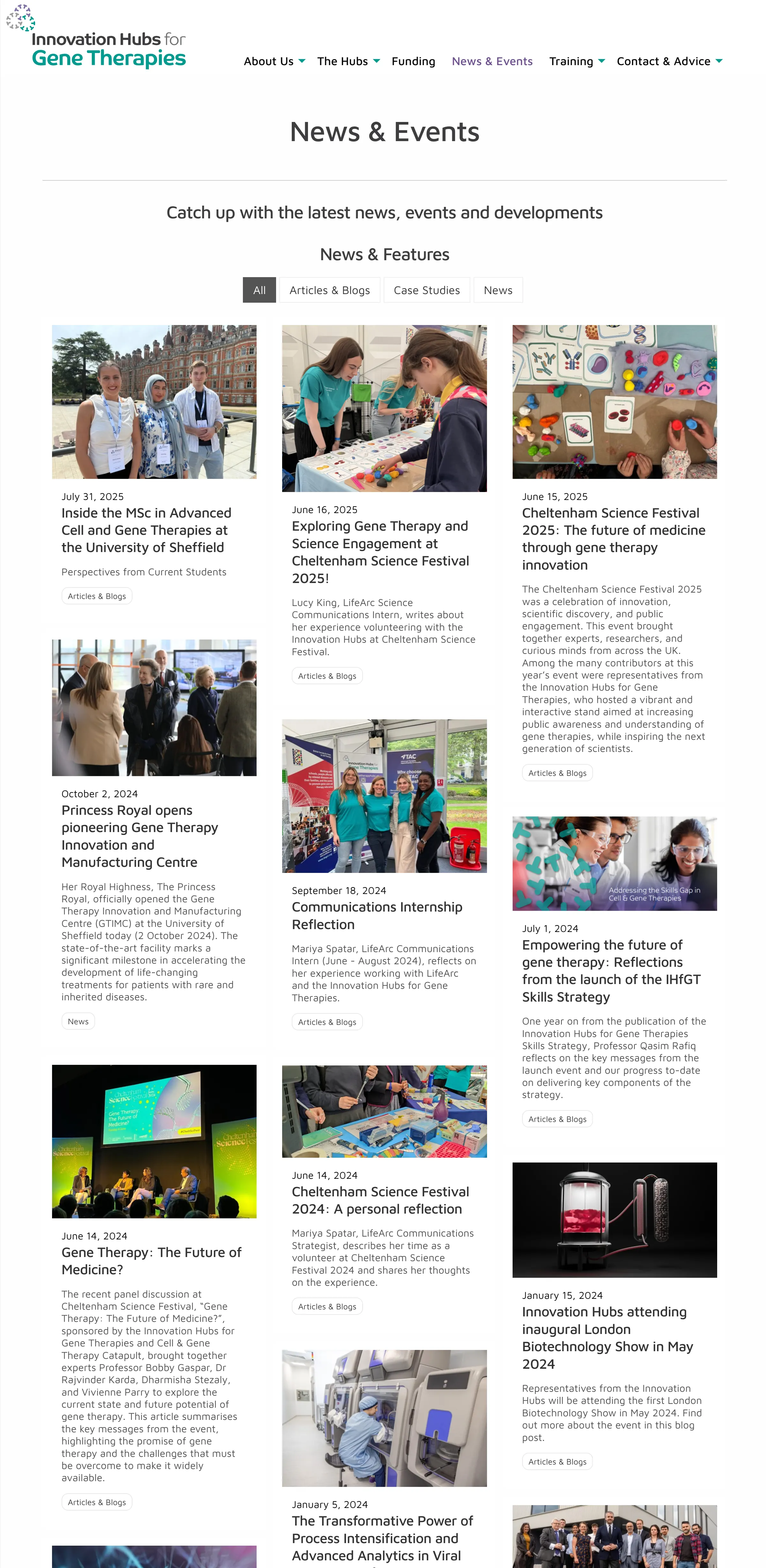 Innovation Hubs for Gene Therapies - News Listing Page