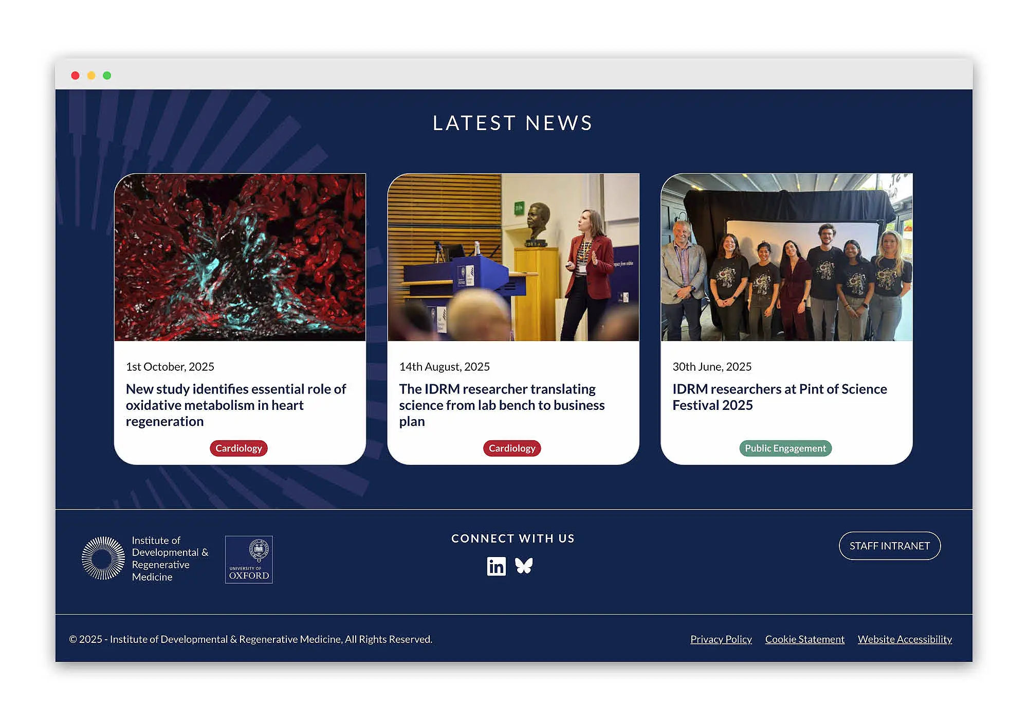 IDRM website news section