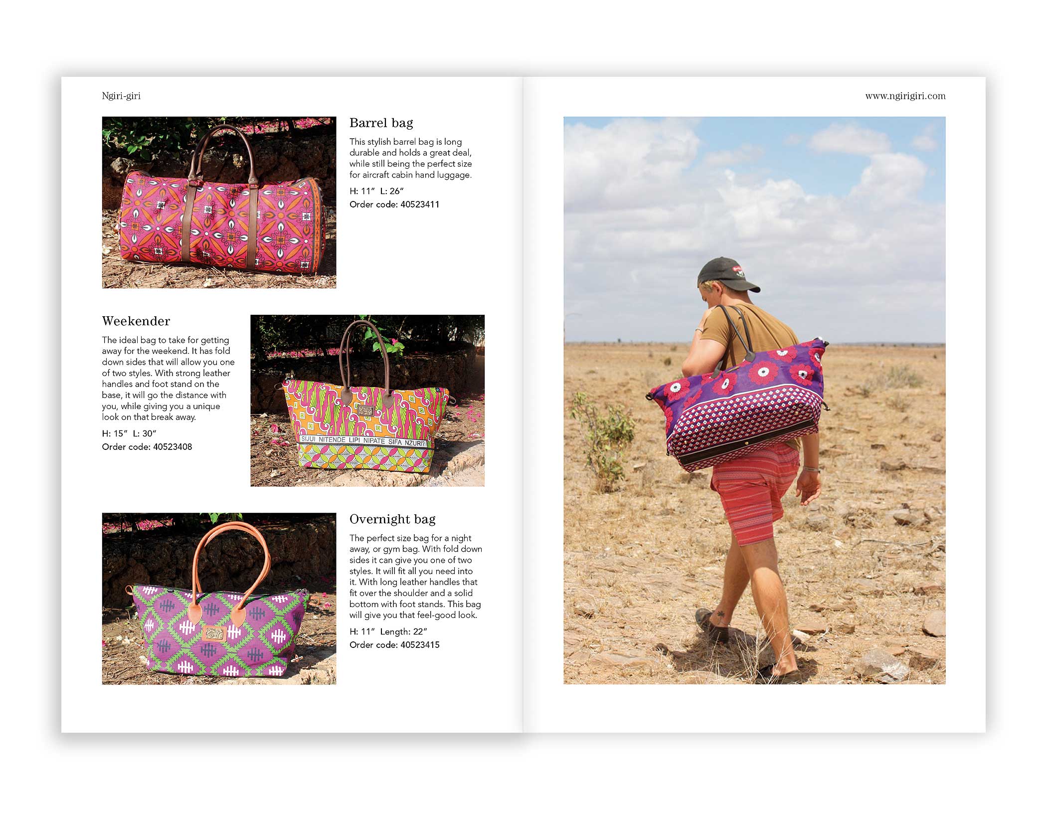 Ngiri-Giri Catalogue Design - Inside Spread