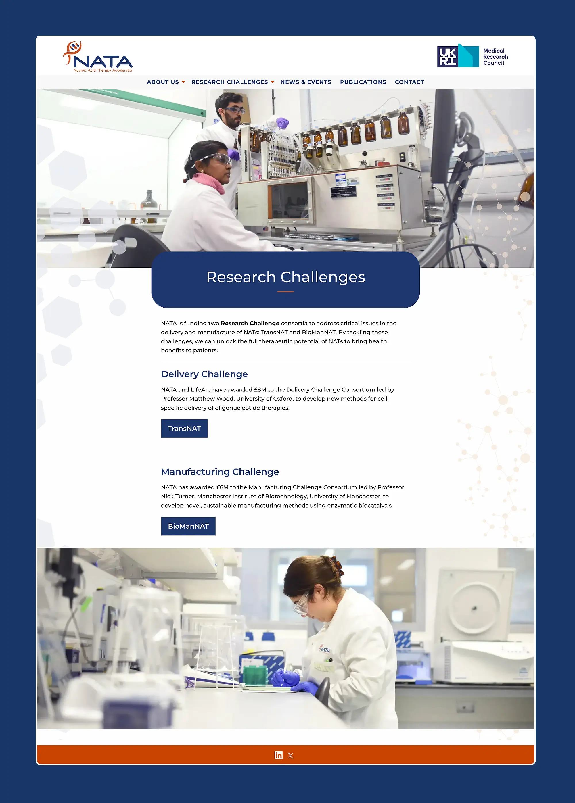 NATA - Research Challenges Web Page