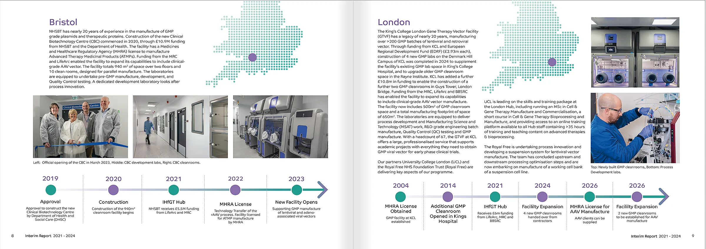 Innovation Hubs for Gene Therapies - Mid-Programme Report Double Page Spread