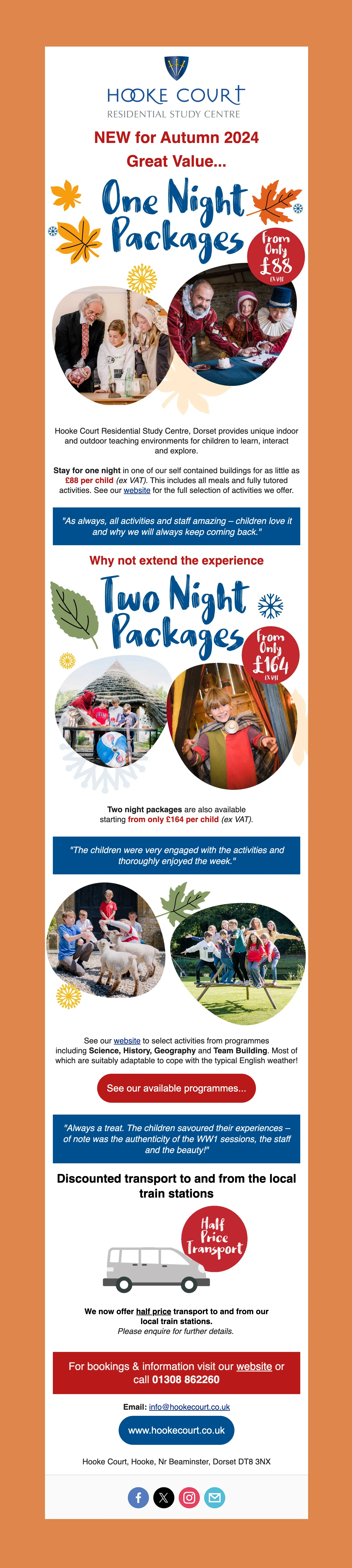 Hooke Court marketing email design