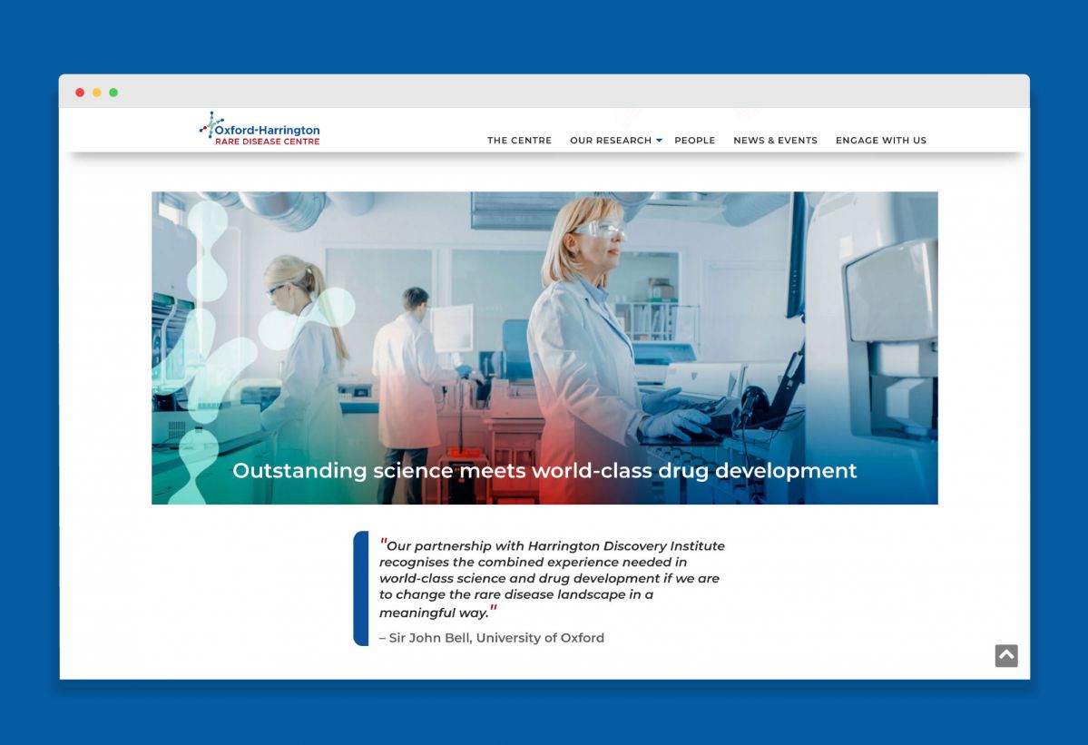 Oxford Harrington Rare Disease Centre Home Page Lower Section
