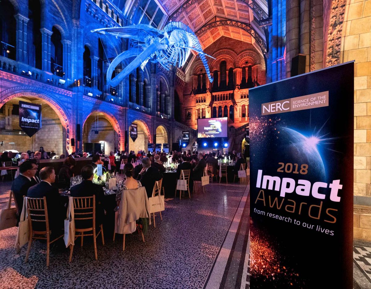 NERC Impact Awards Evening 2018 at the Natural History Museum, London