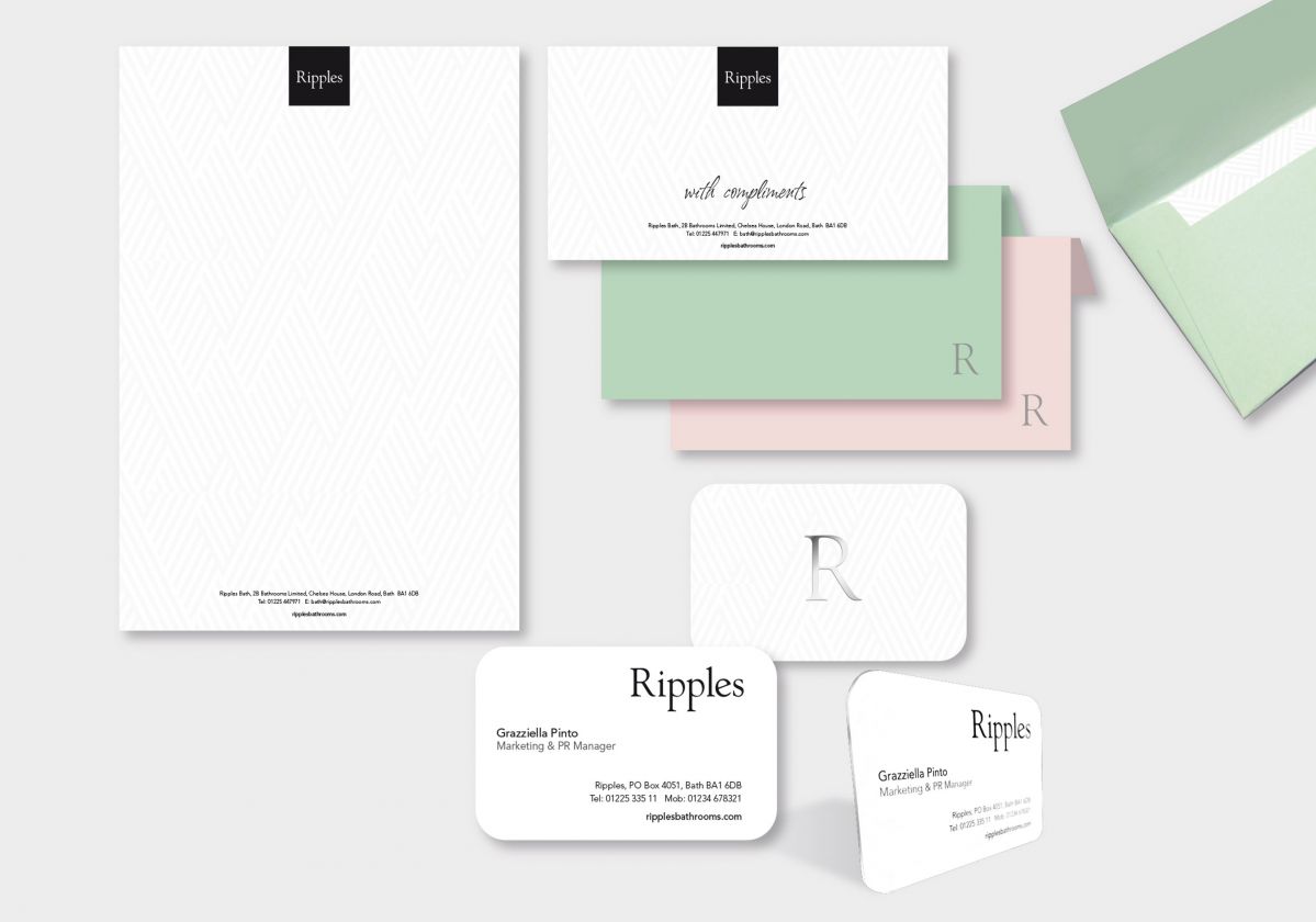 Ripples Bathrooms - Stationery Suite, Letterhead, Business Cards